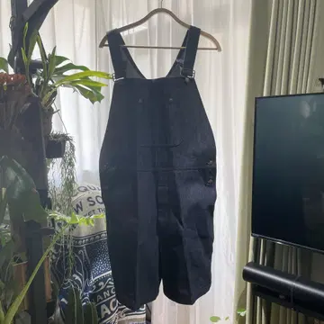 NEAT 다크 데님 숏 오버롤