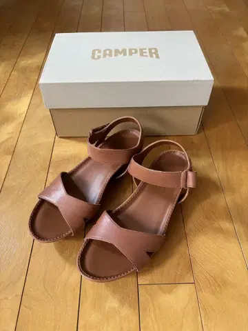 CAMPER 브라운 샌들 EU 37 / 미사용