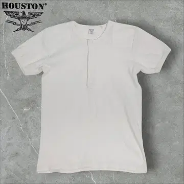 HOUSTON 화이트 헨리넥 티셔츠 L