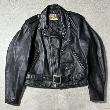 Schott 618 40 80년대 블랙 더블 라이더스