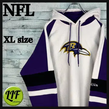 NFL 자수 팀 로고 레이븐스 후드 맨투맨 XL 4997