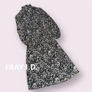 FRAY I.D. 프레이 아이디 리프 무늬 플리츠 롱 원피스