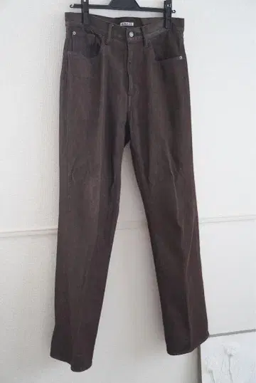 AURALEE HARD TWIST DENIM 5P PANTS brown