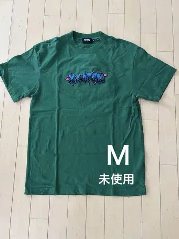 XLARGE 미사용 그린 반팔 티셔츠 M 자수