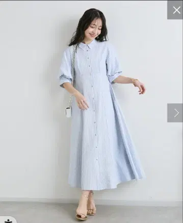 축구 스트라이프 플레어 셔츠 원피스