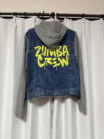 ZUMBA CREW 후드 데님 자켓