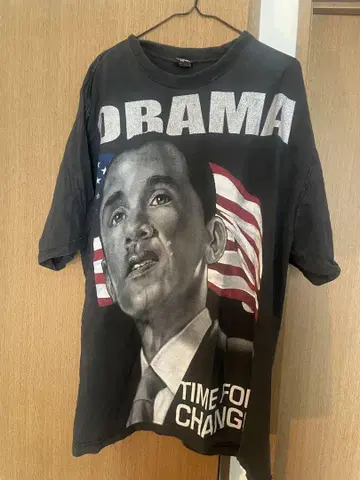 오바마 T셔츠 2XL 다크 그레이