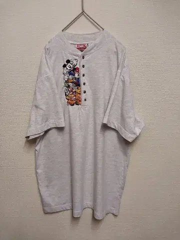 90년대 싱가포르 제조 MICKEY INC 캐릭터 자수 셔츠
