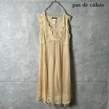 미 pas de calais 튤 레이스 실크 원피스 N1232