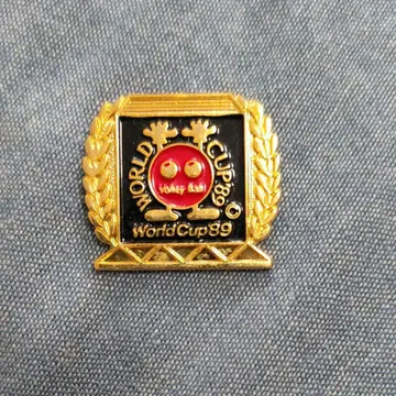 배구 WORLD CUP 1989 핀 배지