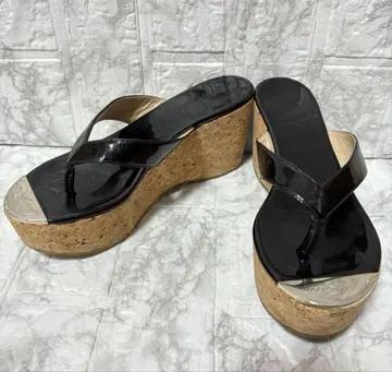 JIMMY CHOO 지미추 웨지솔 쪼리 샌들 23 cm