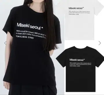 MISEKI SEOUL 블랙 티셔츠 컷소
