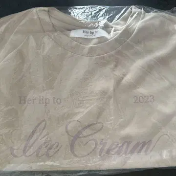 미개봉 새상품 택 포함 HLT Ice Cream Tee Herlipto