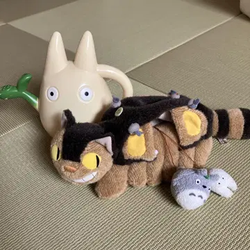 고양이 버스 봉제 인형 토토로 물뿌리개 세트