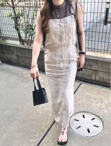 미라 오웬 Mila Owen 린넨 오버롤 스커트