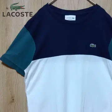 라코스테 구제 티셔츠 멀티 컬러 화이트 다크 네이비 그린 원포인트 로고