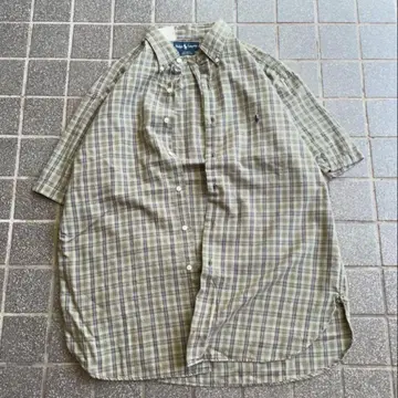 90s 랄프 로렌 S/S BD 체크 셔츠