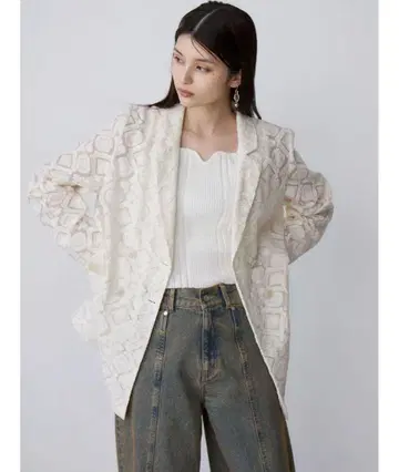 MURUA [WEB 한정판] 레이스 시어 자켓