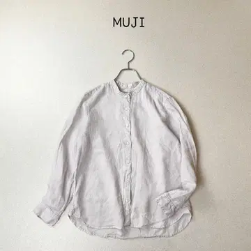 무인양품 MUJI 밴드 카라 린넨 100% 블라우스