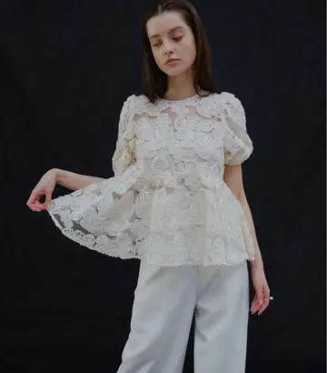 orgue Flower embroidery blouse