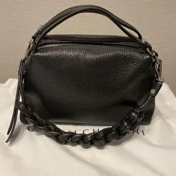 GIANNI CHIARINI 블랙 가죽 핸드백 S