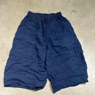 소박 심플 린넨 가우초 팬츠 넉넉한
