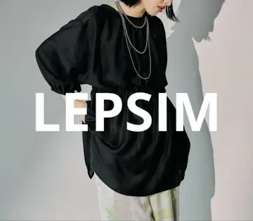 [새상품 미사용] 택 포함 LEPSIM 돌려입기 5분 소매 블라우스 블랙