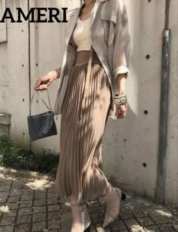 Ameri Vintage 플리츠 롱 스커트