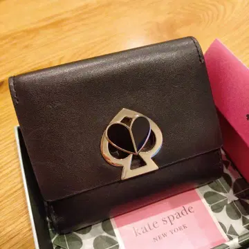 kate spade NEW YORK 블랙 접이식 지갑 (중고품)