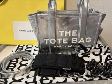 MARC JACOBS THE TOTE BAG 가죽 실버 3 세트
