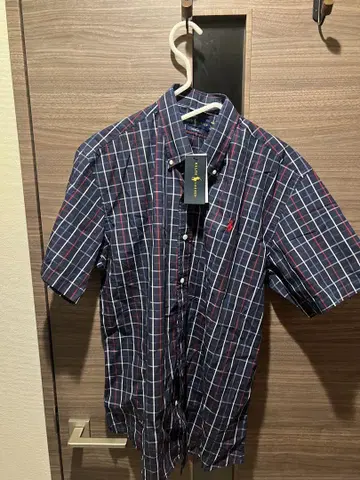 미사용 Ralph Lauren 네이비 반팔 셔츠