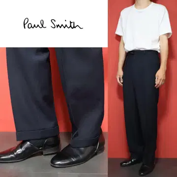 Paul Smith 폴스미스 울 밑단 더블 투 턱 슬랙스