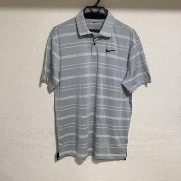 Nike DRI-FIT 그레이 스트라이프 피케 셔츠 M
