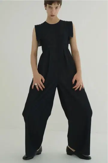 CLANE SQUARE SLEEVE DENIM ALL IN ONE
