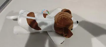 봉제 인형 펜 케이스 강아지 화이트 & 브라운