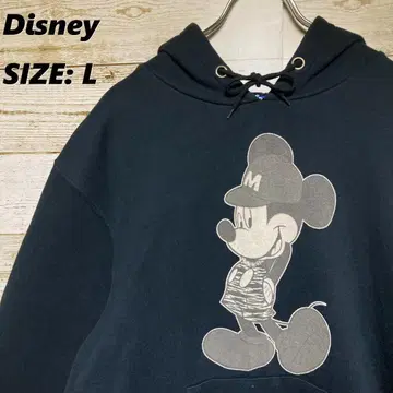 Disney 맨투맨 후드티 미키 프린트 흑백 28