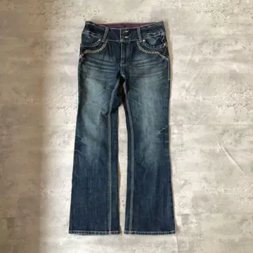 USED 데님 그런지 헤이세이 부츠컷 플레어 데님 블루