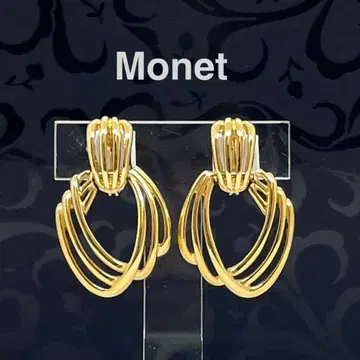 [S] 새상품급 Monet 모네 골드 컬러 귀걸이 양쪽
