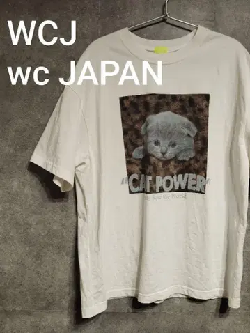 WCJ 더블시 재팬 상의 반팔 티셔츠 컷소 프리 화이트