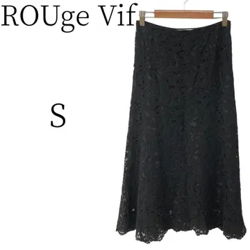ROUge Vif 블랙 레이스 플레어 스커트 S