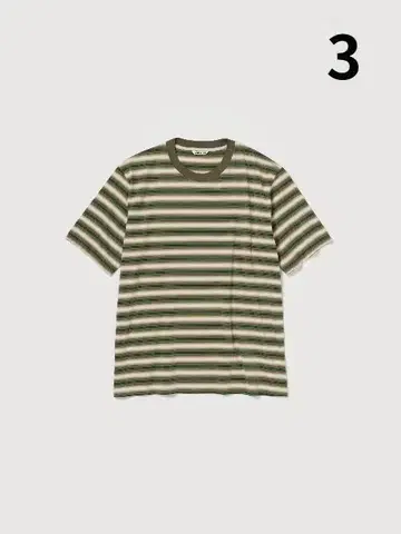 AURALEE GRADIENT STRIPE JERSEY TEE 3