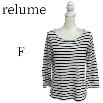 relume 스트라이프 긴팔 티셔츠 F