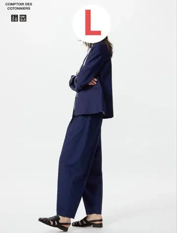 [ UNIQLO ] 린넨 블렌드 배럴 레그 팬츠 [ 476203 ]