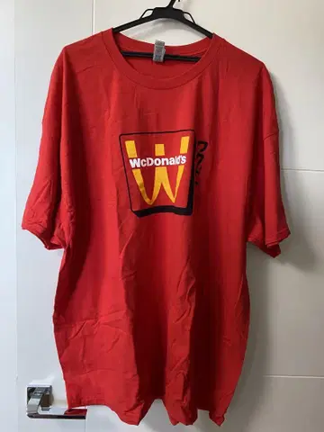 와쿠도날드 패러디 McDonald's 빨간색 T셔츠 3XL