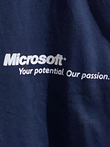Microsoft 티셔츠 네이비 M 사이즈 Whistler 구 로고 기업