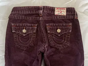 True Religion 보르도 플레어 팬츠 밑단 컷 코듀로이