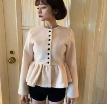 Bibiy 페플럼 가디건 핑크