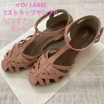 n'Or LABEL 오샤레 워커 T 스트랩 샌들 메쉬 디자인