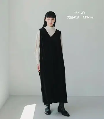 THE DRESS #16 no-sleeve 벨루어 원피스