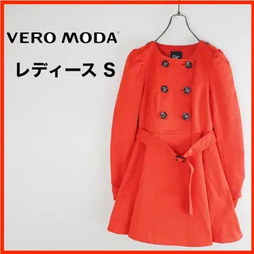 A3756 새상품급 VERO MODA 트렌치코트 S 160/80A 빨간색